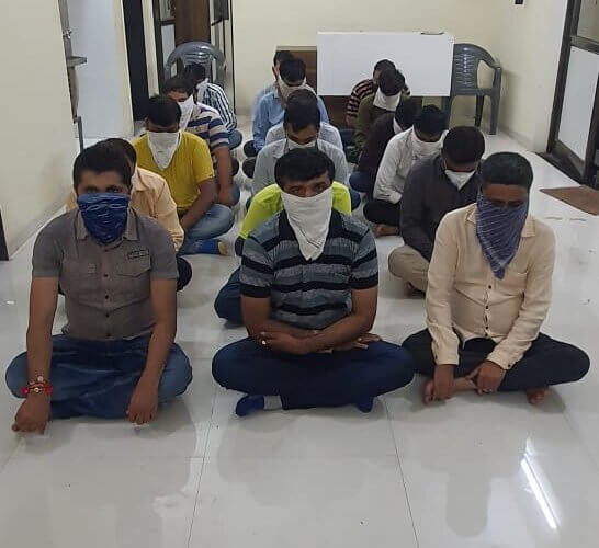 ગોંડલ તાલુકાનાં રીબડા માં અનિરુદ્ધ સિંહની વાડીમાં જુગાર કલબ પર દરોડો.