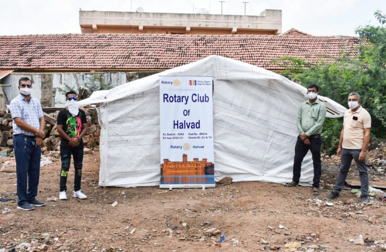 Halvad-Morbi રોટરી ક્લબ ઓફ હળવદ દ્વારા નિઃસહાય અને નિઃસંતાન દંપતીને કુટીર બનાવી આપવામાં આવી.