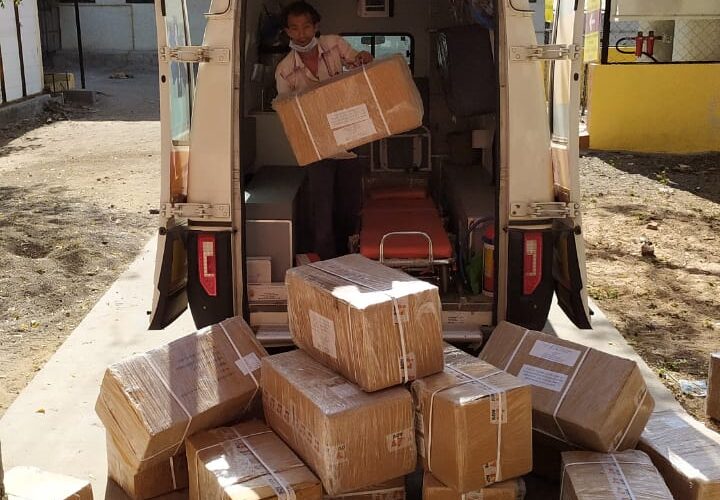 Gondal-Rajkot-ગોંડલ સિવિલ હોસ્પિટલ ની અદ્યતન નવી એમ્બ્યુલન્સ નો માલ વાહક વાહન તરીકે ઉપયોગ કરાતા રોષ.