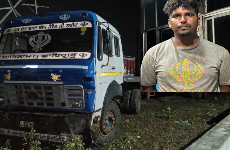 બપોર ના ચોરી થયેલા ટેલર ટ્રક ને સાંજે એલસીબી એ પકડી પાડ્યુ: પાંચ લાખ ના ટ્રક સાથે પંજાબ ના શખ્સ ની ધરપકડ.