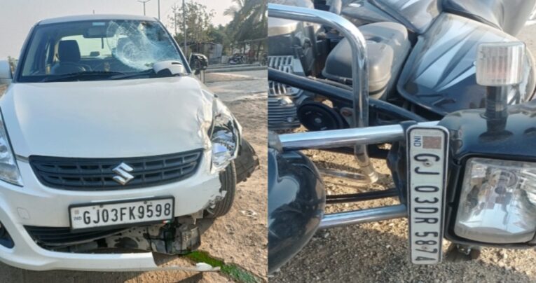 અકસ્માત માટે કુખ્યાત નેશનલ હાઇવે બીલીયાળા પાસે કાર હડફેટે ચડેલા બાઇક ચાલક નું મોત.