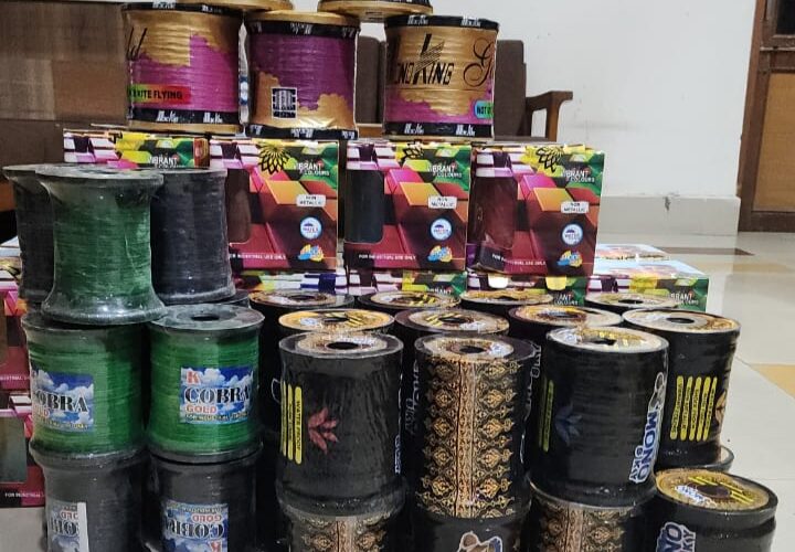 ગોંડલમાં ચાઈનીઝ દોરીની 96 ફીરકી સાથે દિપ, રાજુ અને વિજય પકડાયા.